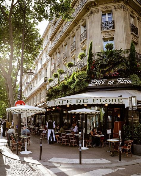 Café de Flore, one of the oldest cafés in Paris known for its hisory as ...