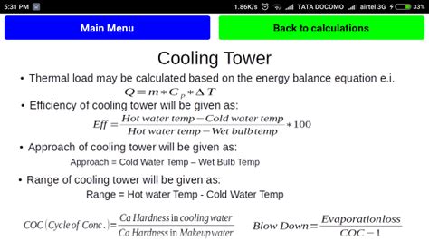 Cooling Tower Capacity Calculation - Design Talk