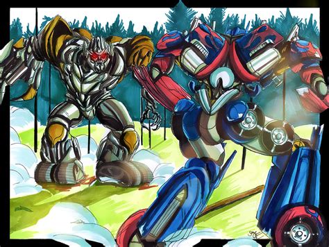 Optimus Prime vs Megatron TF ROF by MrPurplee on DeviantArt