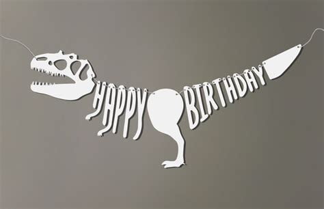 Jurassic Park Birthday Banner - Jurassic World / Jurassic Park Inspired Happy Birthday ...