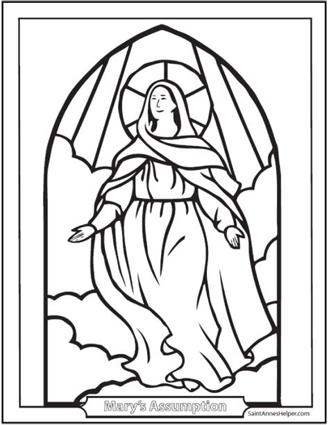 Blessed Virgin Mary Roman Catholic Coloring Pages