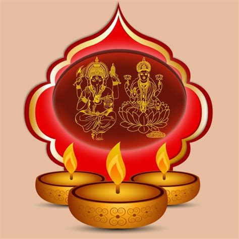 Premium PSD | Ganesh Laxmi Puja artwork festival happy Diwali Deepawali Traditional Rangoli ...