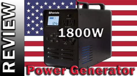 4 Patriot Power Generator 1800W - 4Patriots Solar Generator Review