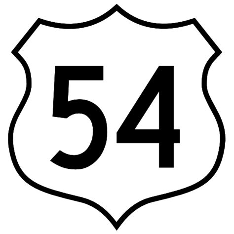 Highway 54 Sign Sticker