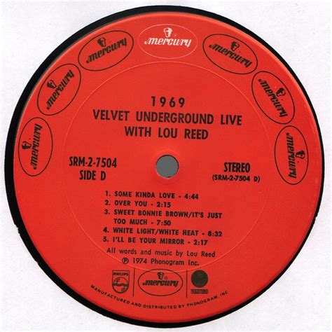 The Velvet Underground - 1969 Velvet Underground Live With Lou Reed ...