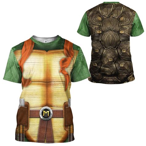 Michelangelo TMNT Mike Mikey Cosplay All Over Print T-Shirt Hoodie Fan ...