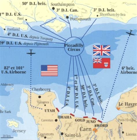 Normandy Invasion - Convoy Routes to the Beaches