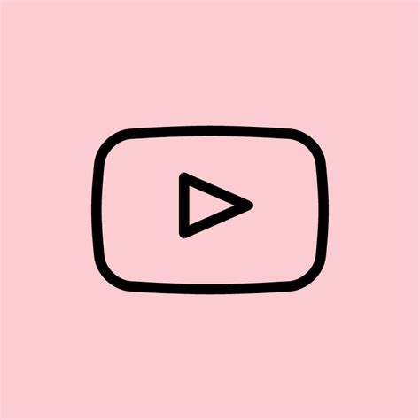 Pastel pink YouTube icon | Iphone photo app, Pastel pink icons:), Cute app