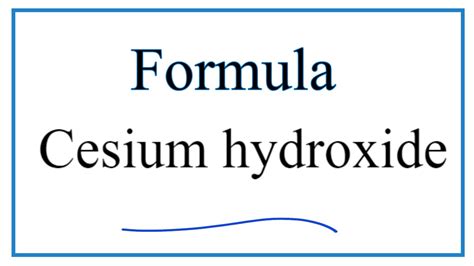 How to Write the Formula for Cesium hydroxide - YouTube