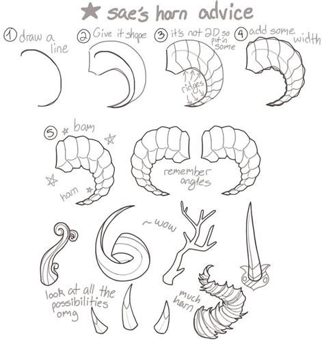 drawingden:how i draw horns by kinsae