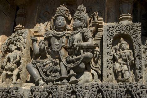 Sculptures and Friezes on the Outer Walls of Hoysaleswara Temple at ...