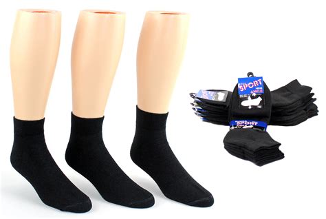 Wholesale Mens Black Ankle Socks - Size 10-13 (SKU 358654) DollarDays