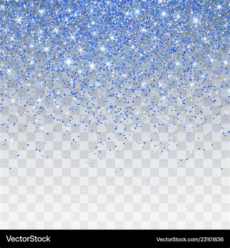 Blue glitter sparkle on a transparent background Vector Image