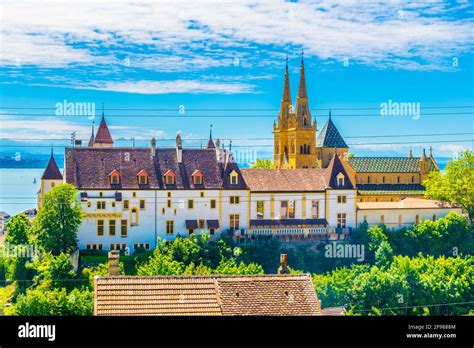 Neuchatel castle in Switzerland Stock Photo - Alamy