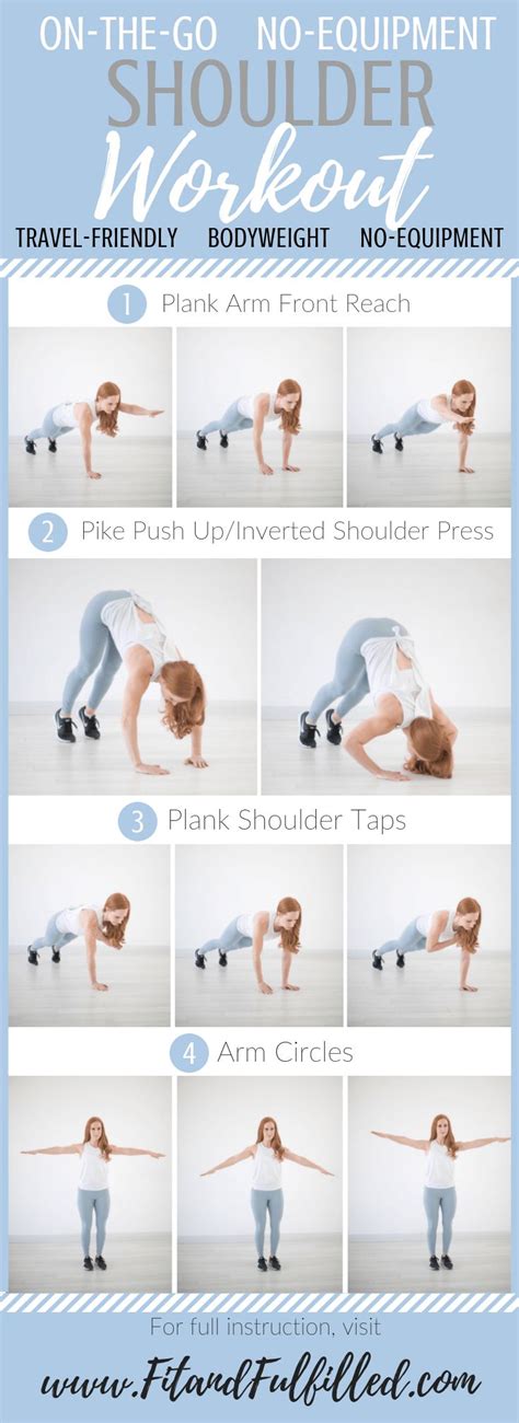 Bodyweight Shoulder Exercises Travel-Friendly Workout - Fit and Fulfilled | Shoulder workout ...