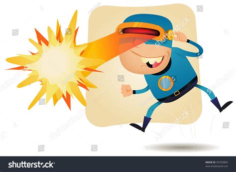 Laser Beam Head Comic Superhero Illustration Stock Illustration 93750904 - Shutterstock