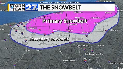 A winter forecast will include lake effect snow. Where is the snowbelt?