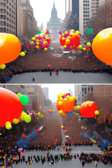 Thanksgiving Day Parade Giant Helium Balloons Character Floats Excited ...