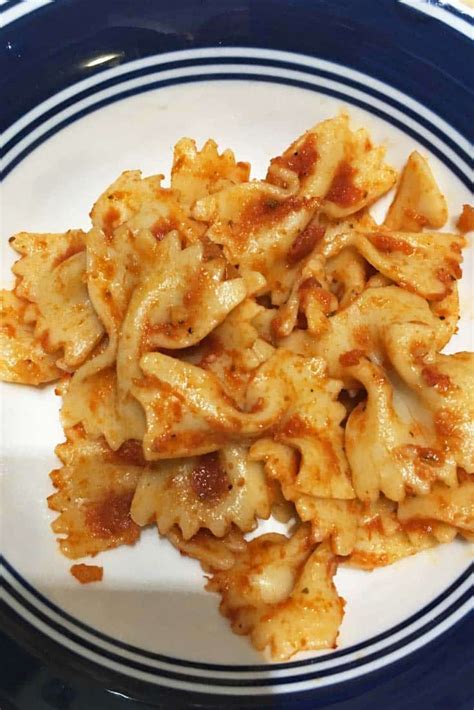 Simple Bow Tie Pasta Recipe Without Cheese, Pasta With Marinara Sauce