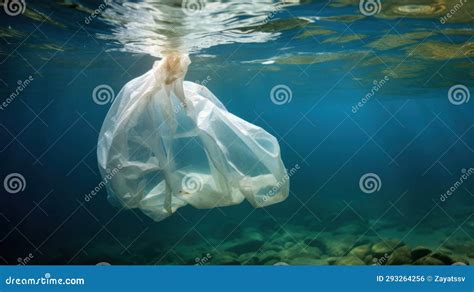 Plastic Bag in the Ocean, Worldwide Ocean Pollution Stock Photo - Image of concept, environment ...