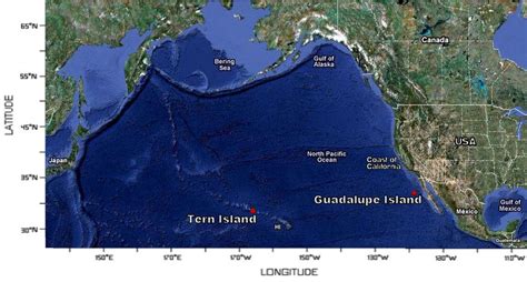 A map indicating the location of two important albatross breeding... | Download Scientific Diagram