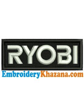 Ryobi Logo Embroidery Design | Brand Ryobi Tools Logo Embroidery File