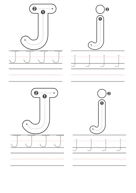 Free Kindergarten Letter J Worksheets Printable PDF