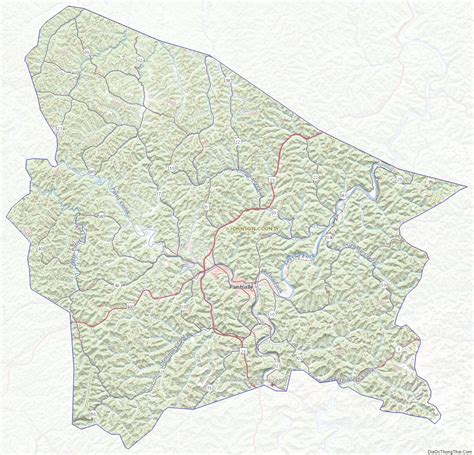 Map of Johnson County, Kentucky