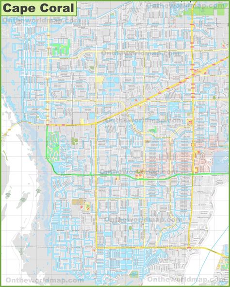 Street Map Of Cape Coral Florida | Printable Maps