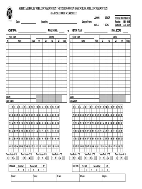 Basketball Stat Sheet - Fill Online, Printable, Fillable, Blank | pdfFiller