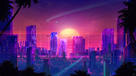 Download Artistic Synthwave 4k Ultra HD Wallpaper by Josef Bartoň