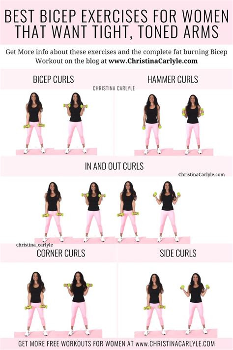 Bicep Workout with the Best Biceps Dumbbell Exercises for Women ...