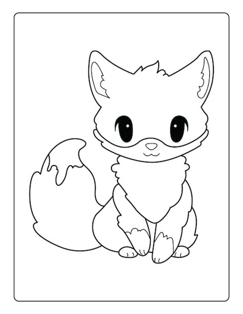 Premium Vector | Animals coloring pages for kids with cute animals black and white activity ...