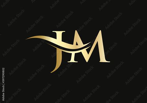 Premium JMletter logo design. JM Logo for luxury branding. Elegant and stylish design for your ...