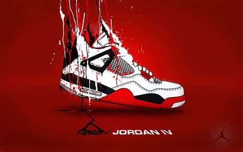 Download Trendy Red Jordan Shoes showcased against a high-definition ...