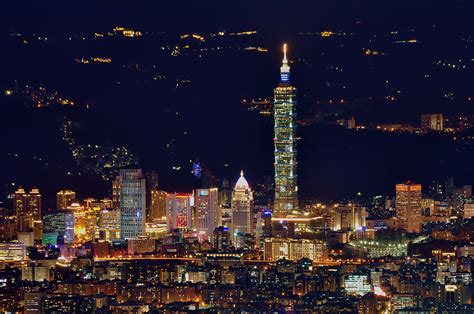 Wallpaper Taiwan Taipei China Night Cities Building