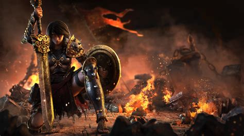 Download Sword Shield Woman Warrior Bellona (Smite) Video Game Smite 4k Ultra HD Wallpaper