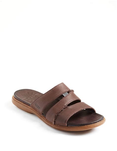 Ugg Rineland Leather Sandals in Brown for Men | Lyst