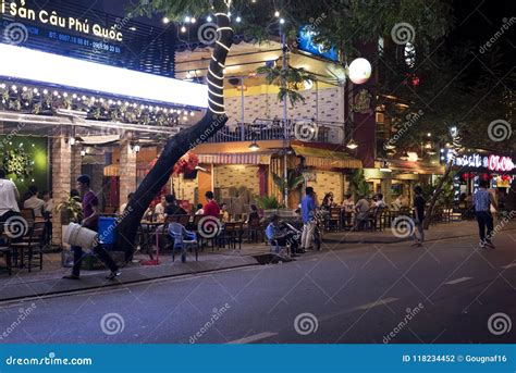 Vietnamese Locals Enjoy a Dinner at a Restaurant in Ho Chi Minh City, Vietnam Editorial ...