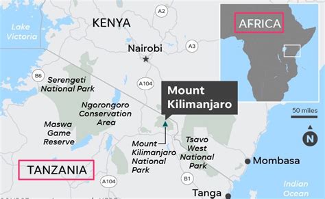 Mt Kilimanjaro On World Map - Bobbie Stefanie