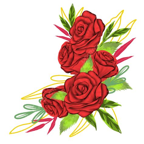 Bingkai Bunga Mawar Merah Untuk Dekorasi Pernikahan PNG , Dekorasi Bunga Mawar, Bunga Mawar ...