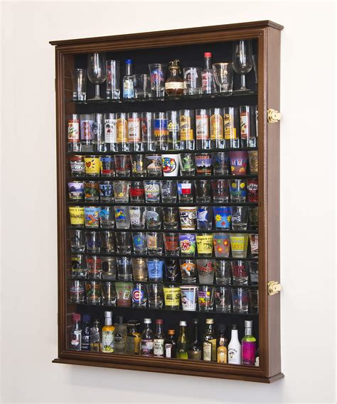 Buy XL Shot Glass Display Case Rack Holder Cabinet for Tall Shooter and ...