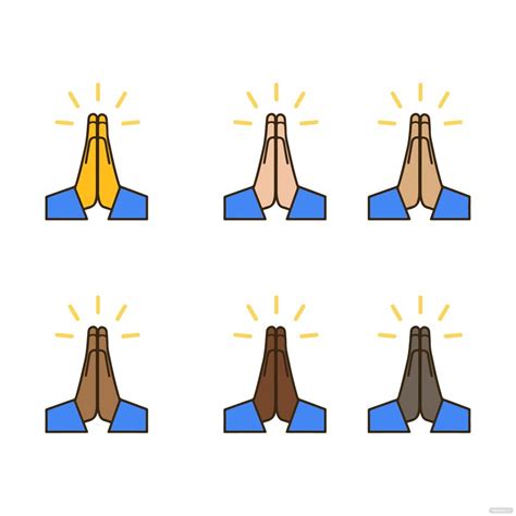 Vector Praying Hands Emoji in Illustrator, SVG, EPS, PNG, JPG - Download | Template.net