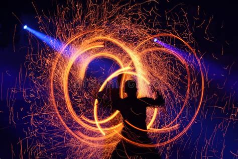 Fireshow, Slow Shutter Speed Stock Photo - Image: 7212224