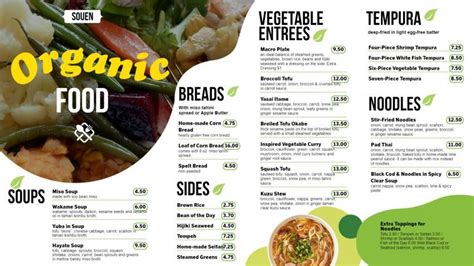 Organic Food Menu Design from DSMenu in 2021 | Organic recipes, Food ...