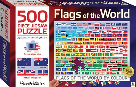 Flags of the World by Colour 500pc Jigsaw Puzzle - 500 Piece Jigsaw ...