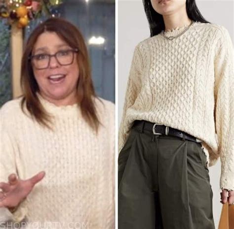 The Rachael Ray Show: December 2022 Rachael Ray's Ivory Cable Knit Sweater | Shop Your TV