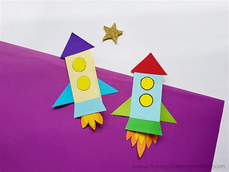 Father's Day Card - Rocket Craft - Messy Little Monster