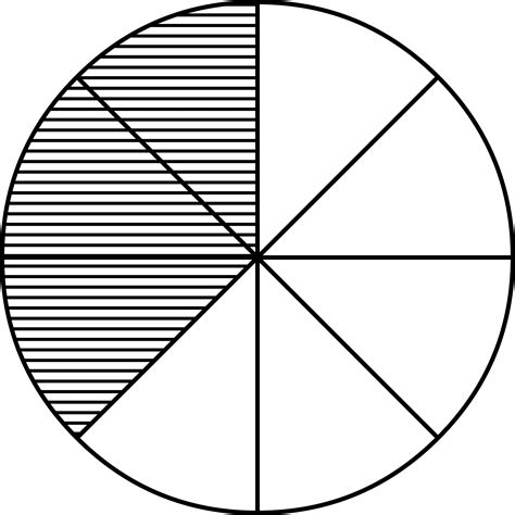 Fraction Pie Divided into Eighths | ClipArt ETC