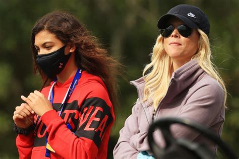 Elin Nordegren, Erica Herman watch Tiger Woods golf with son